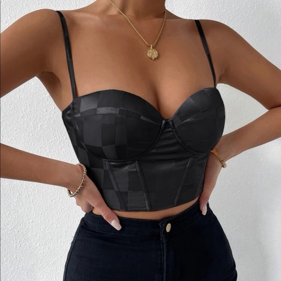 Sexy lace up back corset bustier cami top - Picture 2 of 5